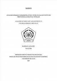Image of ANALISIS SEBARAN KEKERINGAN DAN TITIK PANAS (HOTSPOT)DI PROVINSI KALIMANTAN TENGAH