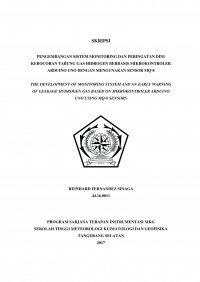 Image of PENGEMBANGAN SISTEM MONITORING DAN PERINGATAN DINI KEBOCORAN TABUNG GAS HIDROGEN BERBASIS MIKROKONTROLER ARDUINO UNO DENGAN MENGGUNAKAN SENSOR MQ-8
