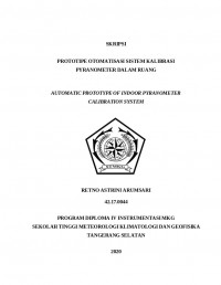 Image of Prototipe Otomatisasi Sistem Kalibrasi Pyranometer Dalam Ruang