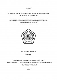 Image of ANEMOMETER MULTISITE UNTUK MENDUKUNG INFORMASI CROSSWIND DAN TAILWIND