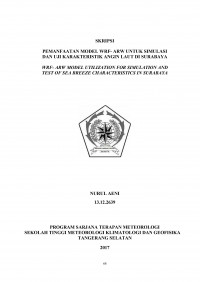 Image of PEMANFAATAN MODEL WRF- ARW UNTUK SIMULASI DAN UJI KARAKTERISTIK ANGIN LAUT DI SURABAYA