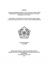 Image of ANALISA DAMPAK MADDEN JULIAN OSCILLATION (MJO)TERHADAP CURAH HUJAN DI KABUPATEN NUNUKAN KALIMANTAN UTARA