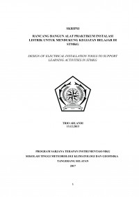 Image of RANCANG BANGUN ALAT PRAKTIKUM INSTALASI LISTRIK UNTUK MENDUKUNG KEGIATAN BELAJAR DI STMKG