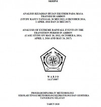 Image of Analisis Kejadian Hujan Ekstrim pada Masa Transisi di Ambon (Study kasus Tanggal 26 Mei 2012, 6 Oktober 2014, 1April 2016, dan 24 Mei 2017)