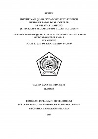 Image of Identifikasi Quasi-Linear Convective System Berbasis Radar Dual-Doppler di Wilayah Lampung (Studi Kasus Selama Musim Hujan Tahun 2018)