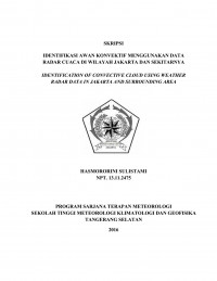 Image of PENENTUAN NILAI AMBANG BATAS AWAN KONVEKTIF PADA PRODUK SWWI MENGGUNAKAN DATA RADAR CUACA DI WILAYAH JAKARTA DAN SEKITARNYA