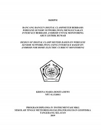 Image of RANCANG BANGUN DIGITAL CLAMPMETER BERBASIS WIRELESS SENSOR NETWORK (WSN) MENGGUNAKAN INTERFACE BERBASIS ANDROID UNTUK MONITORING ARUS LISTRIK RUMAH