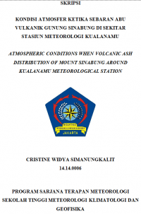 Image of JURNAL KONDISI ATMOSFER KETIKA SEBARAN ABU VULKANIK GUNUNG SINABUNG 
DI SEKITAR STASIUN METEOROLOGI KUALANAMU