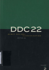Image of DDC 22 Dewey Decimal Classification Edition 22 Volume 2
