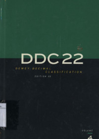 Image of DDC 22 Dewey Decimal Classification Edition 22 Volume 4