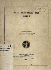 Image of Dasar-dasar Ekologi Umum Bagian II