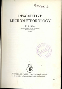Image of Descriptive Micrometeorolgy
