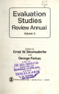 Image of Evaluation Studies Review Annual; Volume 5