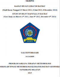 Image of JURNAL KAJIAN HUJAN LEBAT DI BAUBAU
(Studi Kasus Tanggal 8 Desember 2014)