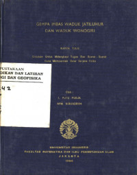 Image of Gempa Imbas Waduk Jatiluhur Dan Waduk Wonogiri