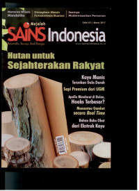 Image of MAJALAH SAINS INDONESIA EDISI 63 MARET 2017