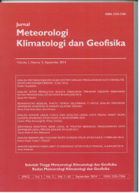 Image of Jurnal bmkg vol.1 no.3 september 2014