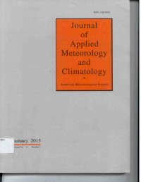 Image of Journal of Applied Meteorology and Climatology vol 54 number 1 (january 2015)