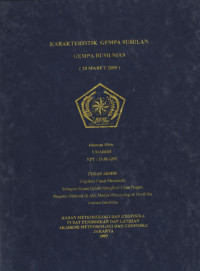 Image of Karakteristik Gempa Susulan Gempa Bumi Nias (28 Maret 2005)