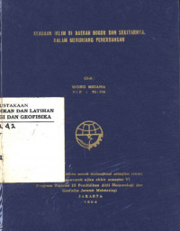 Image of Keadaan Iklim di Daerah Bogor dan Sekitarnya Dalam Menunjang Penerbangan