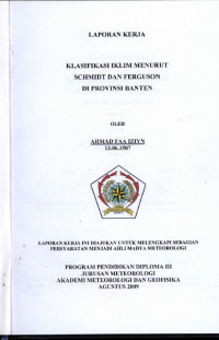 Image of Klasifikasi Iklim Menurut Schmidt dan Ferguson di Provinsi Banten