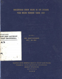 Image of Konsentrasi Curah Hujan di DKI Jakarta Pada Musim Kemarau Tahun 1992
