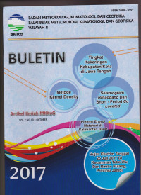 Image of BULETIN BALAI BESAR METEOROLOGI, KLIMATOLOGI, DAN GEOFISIKA WILAYAH II ARTIKEL ILMIAH MKKuG VOL.7 NO.10 OKTOBER 2017
