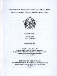 Image of Menentukan Harga Densitas Batuan Rata-rata di Pulau Sumba dengan Metode Nettleton