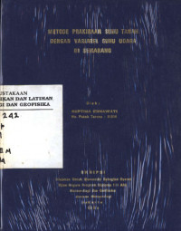 Image of Metode Prakiraan Suhu Tanah Dengan Variabel Suhu Udara di Semarang
