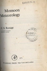 Image of Monsoon Meteorology