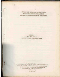 Image of kordinasi sebagai akibat dari pengembangan Organisasi badan meteorologi dan geofisika