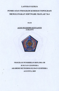 Image of Pembuatan Program Koreksi Topografi Menggunakan Software Matlab 7.0.4