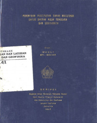 Image of Penentuan PErcepatan Tanah Maksimum Untuk Daerah Nusa Tenggara Dan Sekitarnya