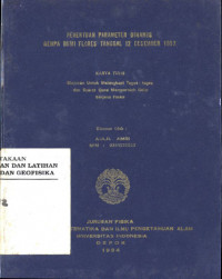 Image of Penentuan Parameter Dinamis Gempa Bumi Flores Tanggal 12 Desember 1992