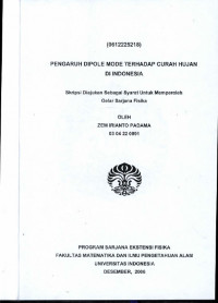 Image of Pengaruh Dipole Mode Terhadap Curah Hujan di Indonesia