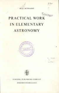 Image of Practical Work In Elementary Astronomy