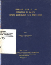 Image of Prakiraan Hujan 24 Jam Mendatang di Jakarta Dengan Menggunakan Data Radio Sonde