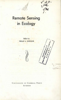 Image of Remote Sensing in Ecology