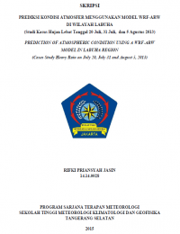 Image of JURNAL PEMANFAATAN MODEL WRF-ARW DALAM PEMBUATAN PRAKIRAAN CUACA DI WILAYAH LABUHA
(Studi Kasus Hujan Lebat Tanggal 20 Juli, 31 Juli, dan 5 Agustus 2013)