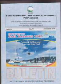 Image of BULETIN METEOROLOGI KLIMATOLOGI DAN GEOFISIKA PROVINSI ACEH TAHUN V N0.11 NOVEMBER 2017