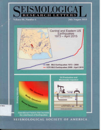 Image of SEISMOLOGICAL RESEARCH LETTERS Volume 86, Number 4 July/August 2015