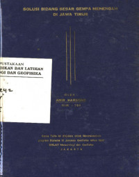 Image of Solusi Bidang Sesar Gempa Menengah di Jawa Timur