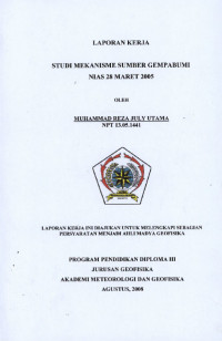 Image of Studi Mekanisme Sumber Gempa Bumi Nias 28 Maret 2005