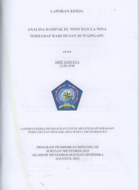 Image of ANALISA DAMPAK EL NINO DAN LA NINA TERHADAP HARI HUJAN DI WAINGAPU