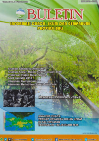 Image of BULETIN INFORMASI CUACA IKLIM DAN GEMPABUMI PROVINSI BALI TAHUN XII NO.2 FEBRUARI 2018