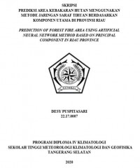 Image of Prediksi Area Kebakaran Hutan Menggunakan Metode Jaringan Saraf Tiruan Berdasarkan Komponen Utama di Provinsi Riau