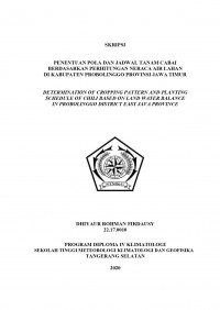 Image of Penentuan Pola dan Jadwal Tanam Cabai Berdasarkan Perhitungan Neraca Air Lahan di Kabupaten Probolinggo Provinsi Jawa Timur