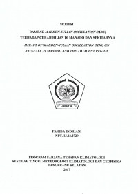 Image of DAMPAK MADDEN-JULIAN OSCILLATION (MJO) TERHADAP CURAH HUJAN DI MANADO DAN SEKITARNYA