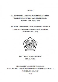 Image of Kajian Kondisi Atmosfer Pada Kejadian Siklon Tropis Di Selatan Bali dan Nusa Tenggara Periode Tahun 2013 - 2018