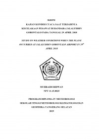 Image of Kajian Kondisi Cuaca Saat Terjadinya Kecelakaan Pesawat di Bandara Jalaluddin Gorontalo Pada Tanggal 29 April 2018